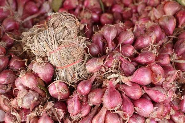 Schalottenlök Marknaden — Stockfoto