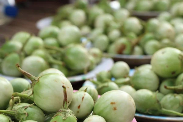 Aubergine Straat Eten — Stockfoto