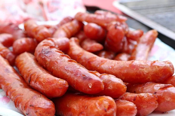 Salsiccia Cinese Cibo Strada — Foto Stock