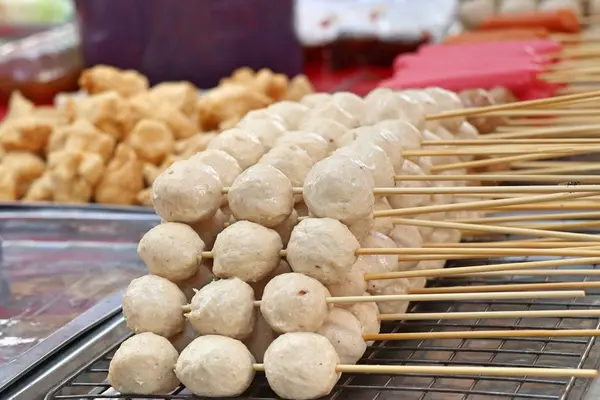 Polpetta Grigliata Cibo Strada — Foto Stock