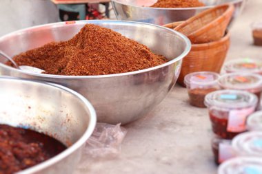 Chili yapıştırın sokak gıda