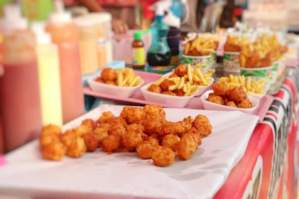 French Fries Fried Nuggets — Stock Photo, Image