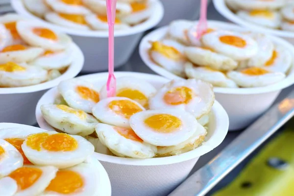 Huevos Codorniz Comida Callejera — Foto de Stock