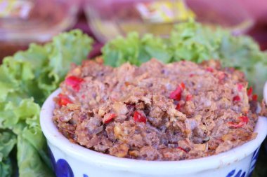 Sebze ve taze balık chili Yapıştır