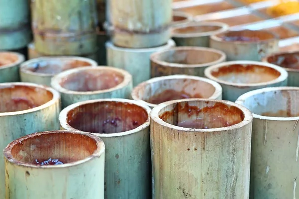 Arroz Assado Bambu — Fotografia de Stock