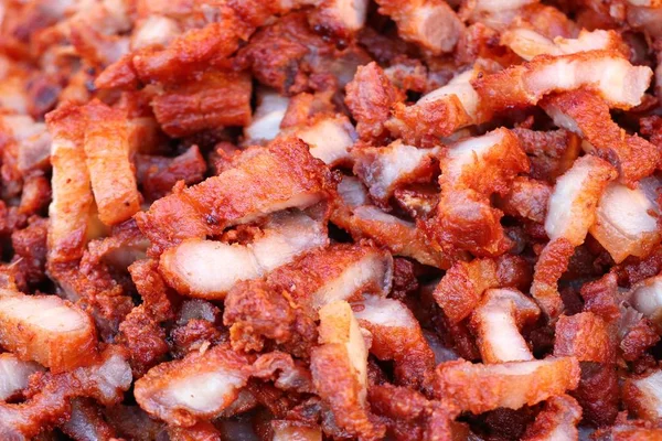 Gebratenes Schweinefleisch Beim Streetfood — Stockfoto