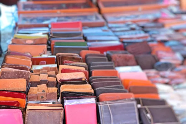 Winkel Lederen Handtassen Lederen — Stockfoto