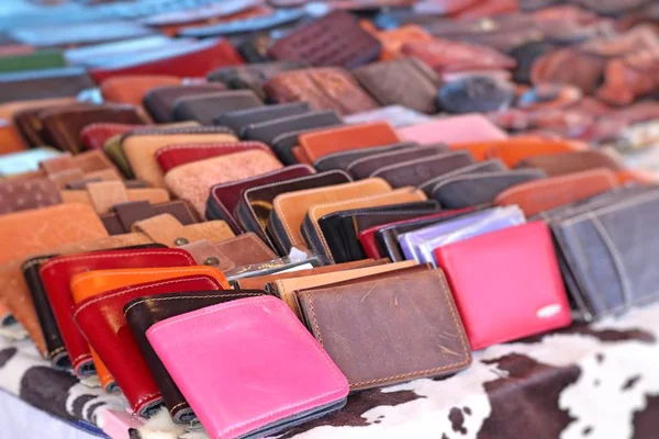 Winkel Lederen Handtassen Lederen — Stockfoto