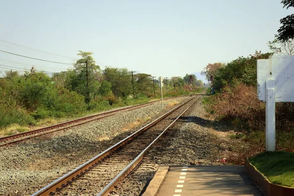 Bahnhof Und Eisenbahn — Stockfoto