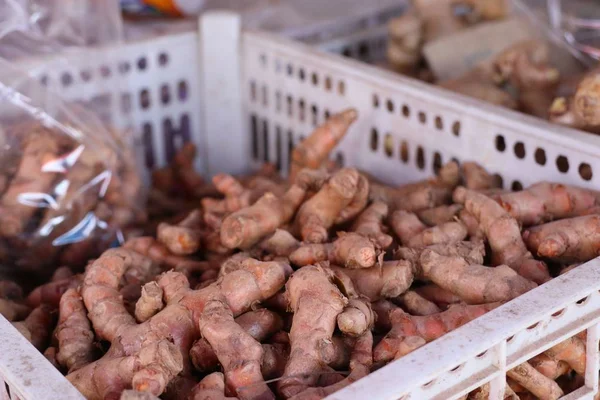 Racine Curcuma Sur Marché — Photo