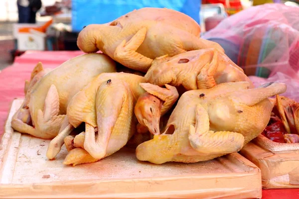 Fresh chicken at the market