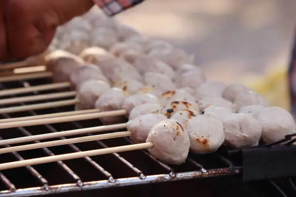 Polpette Grigliate Cibo Strada — Foto Stock