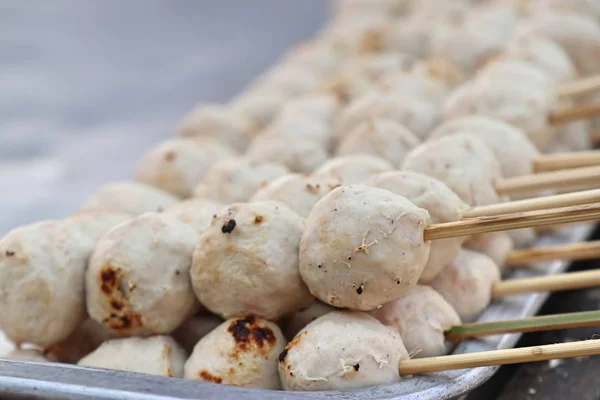 Albóndigas Parrilla Comida Callejera —  Fotos de Stock