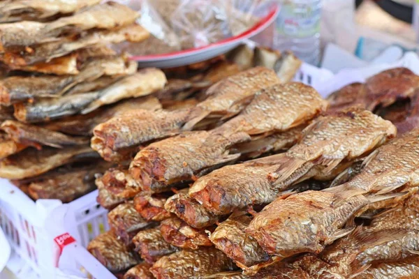 Torkad Fisk Marknaden — Stockfoto