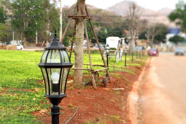 Dekoracyjne Lampy Polak Parku — Zdjęcie stockowe