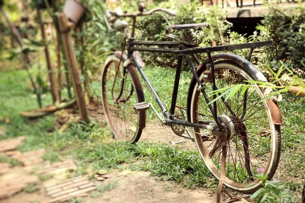 Старый велосипед ржавчины — стоковое фото