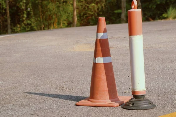 Traffic cone on road — Stock Photo, Image