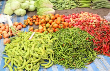 Biber sebze Market ile satmak