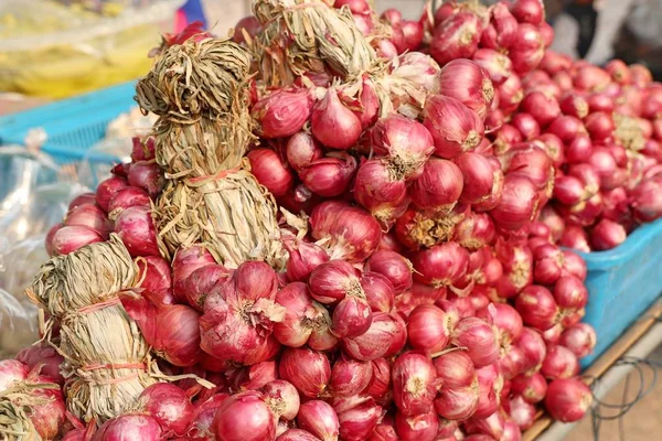 Sjalotten op de markt — Stockfoto