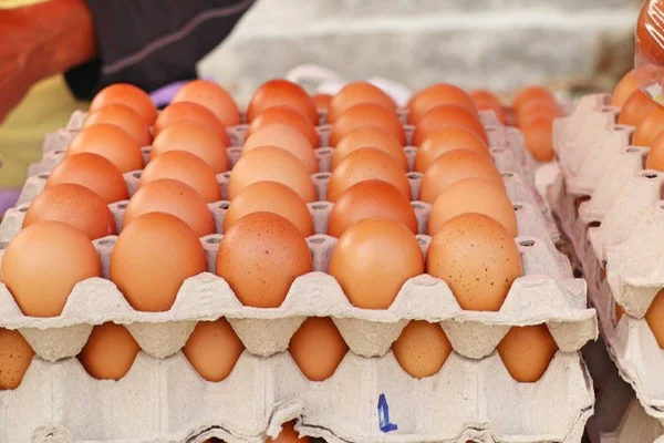 Huevo de gallina en el mercado —  Fotos de Stock