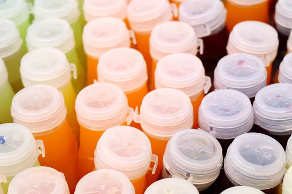 Colorful Fruit Juice Market — Stock Photo, Image