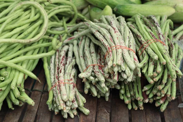 Haricots longs au marché — Photo