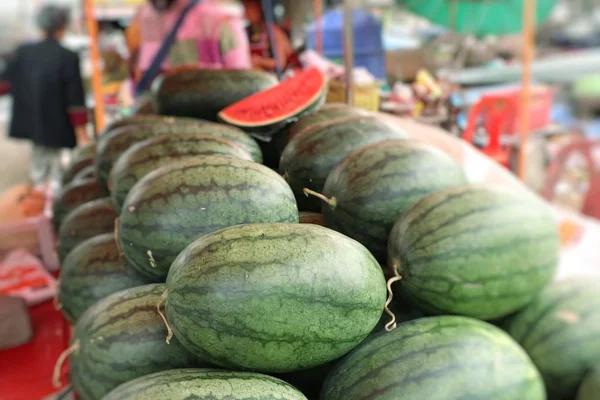 Watermelon at the street food — Stock Photo, Image