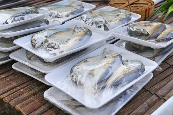 Fresh mackerel at the market — Stock Photo, Image