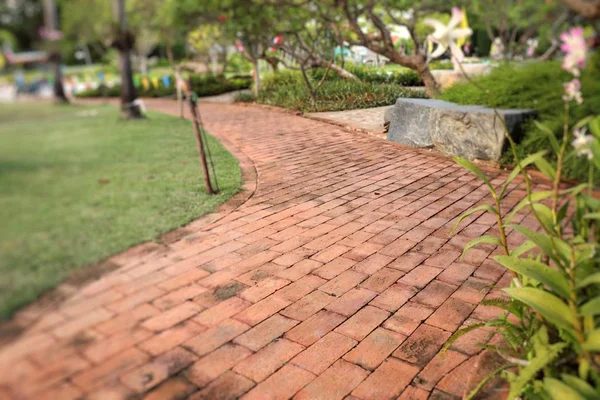 Passarela de pedra no parque — Fotografia de Stock