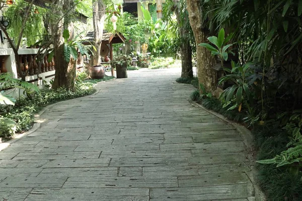 Πέτρινος διάδρομος στο πάρκο — Φωτογραφία Αρχείου