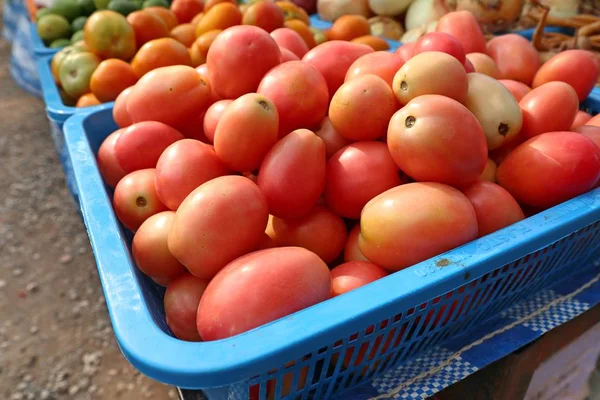 Verse tomaten op de markt — Stockfoto