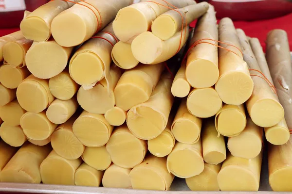 Bambù bollito sparare al mercato — Foto Stock