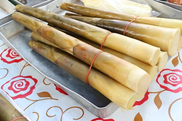Boiled bamboo shoot at the market — Stock Photo, Image