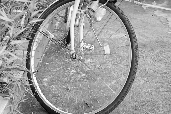 Винтажный синий велосипед для украшения — стоковое фото