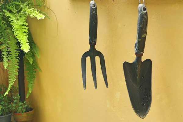 Bodenbearbeitung für den Garten Stockfoto