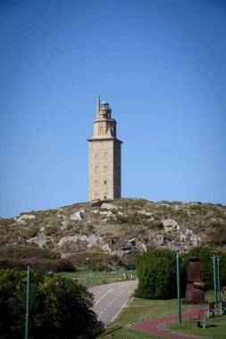 Herkül Kulesi La Coruna, Galica, İspanya, Avrupa.