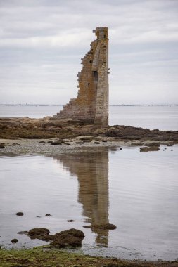 San Sadurnino adasının Puen 'i ve Cambados, Rias Bajas, Pontevedra, Galiçya, İspanya, Avrupa manzarası.
