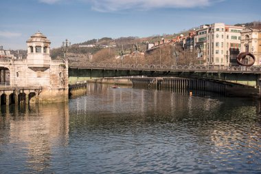 Bilbao Halkı manzarası, Bilbao, Biscay, Bask Ülkesi, İspanya, Avrupa