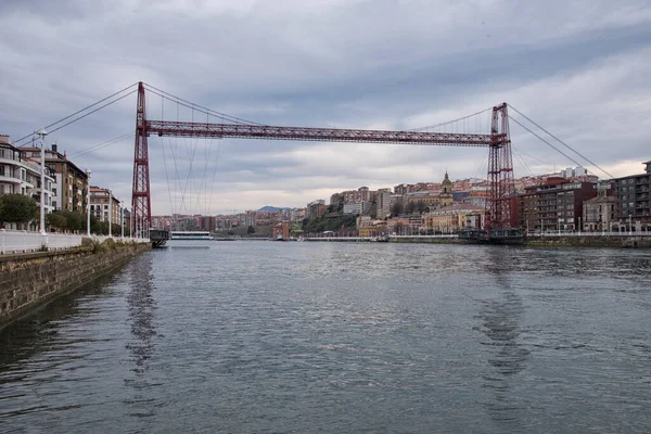 Biscay Bridge Suspension Bridge Portugalete Biscay Basque Country Spain Europe — Stock Photo, Image