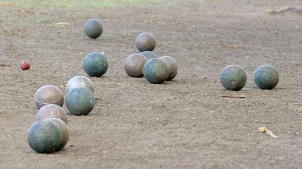 Boule Playing Park — Stock Video