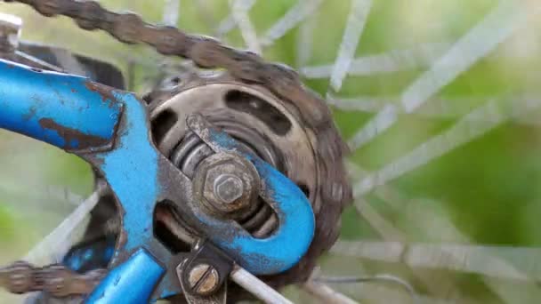 Bicycle Chain Close Shot — Stock Video