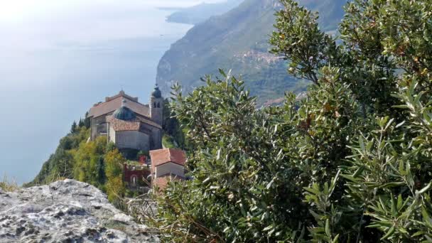 Vista Sul Monte Castello Sul Lago Garda — Video Stock