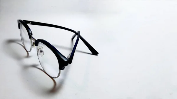 Wafer Glasses_Specs Liggend Schone Geïsoleerde Achtergrond — Stockfoto