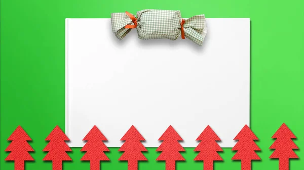 Hediye paketi ve Noel ağacı kesiciler ile Noel arka plan