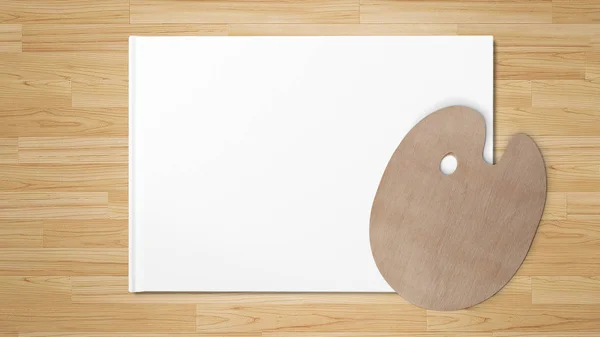 Neue Holzpalette Isoliert Auf Weißem Hintergrund Und Holzhintergrund — Stockfoto
