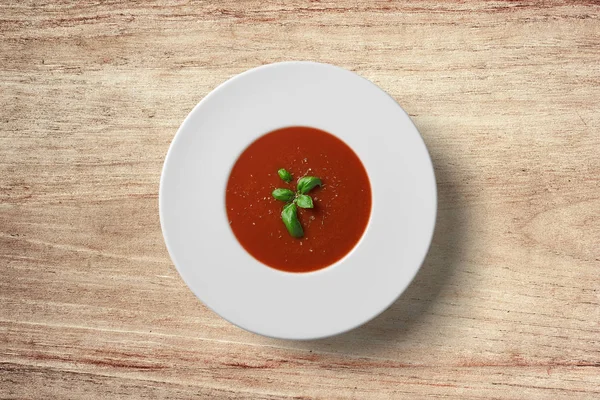 Soup Wooden Table — Stock Photo, Image