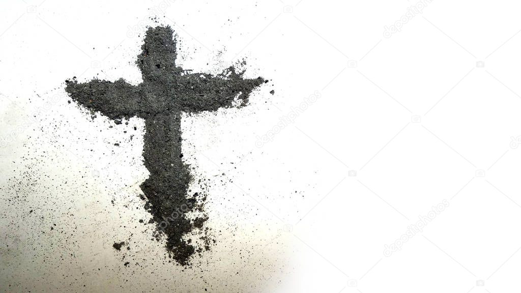 Cross Made up of Ash