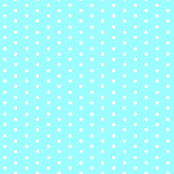 Witte Stippen Blauwe Achtergrond Naadloze Patroon Vector — Stockvector