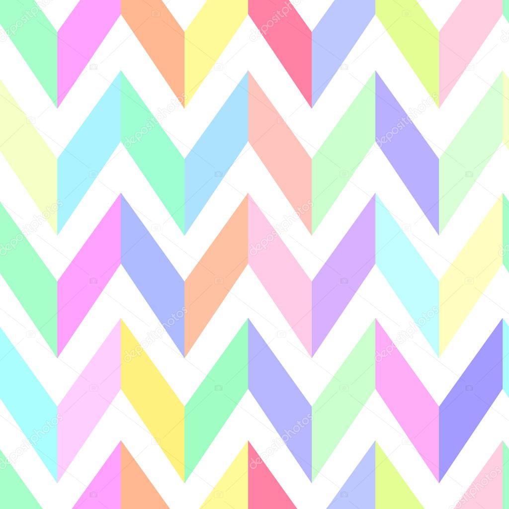seamless chevron pattern pastel vector.