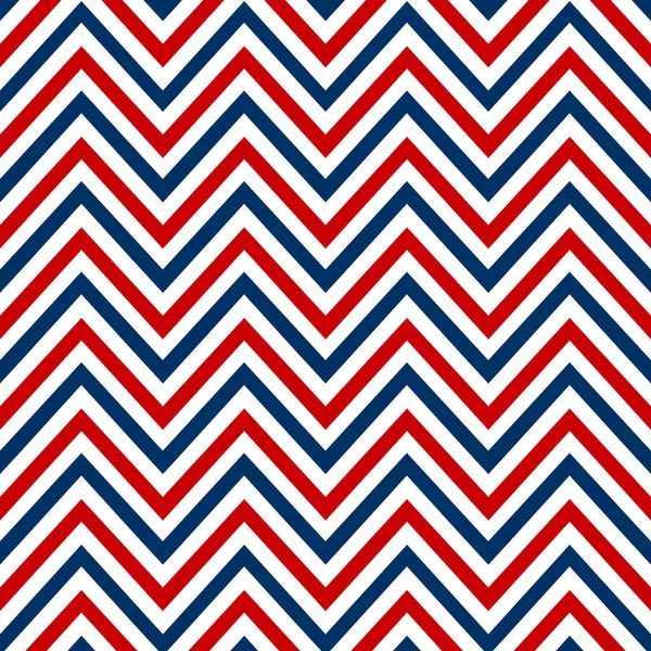 Chevron Marine Blanc Rouge Bleu Motif Sans Couture Vecteur — Image vectorielle